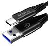 Picture of AMORUS 1.2m Nylon Braided USB A 3.0 to USB-C Fast Charging Data Sync Cable for Samsung Xiaomi Nintendo Switch