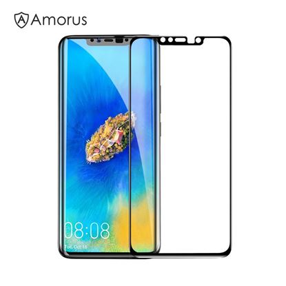 Picture of AMORUS 3D Curved Tempered Glass Anti-explosion Full Screen Protection Film for Huawei Mate 20 Pro - Black