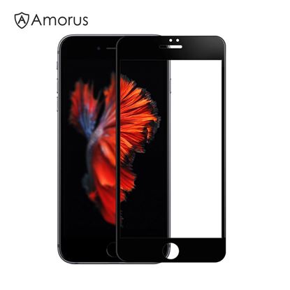 Picture of AMORUS for iPhone 7 4.7 inch 3D Curved Full Screen Tempered Glass Protector Guard 0.3mm - Black