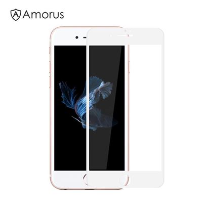 Picture of AMORUS for iPhone 7 4.7 inch 3D Curved Full Size Tempered Glass Screen Protector Film 0.3mm - White