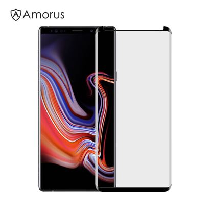 Picture of AMORUS Curved Tempered Glass Screen Protector Guard Film for Samsung Galaxy Note 9 (Opening on Top)