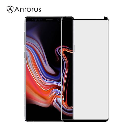 Picture of AMORUS Curved Tempered Glass Screen Protector Guard Film for Samsung Galaxy Note 9 (Opening on Top)