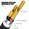 Picture of AMORUS 2.4A Aluminium Alloy Nylon Braided Lightning 8Pin Charging Data Cable for iPhone iPad iPod - Black