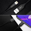 Picture of AMORUS 2.4A Aluminium Alloy Nylon Braided Lightning 8Pin Charging Data Cable for iPhone iPad iPod - Black