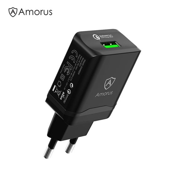 Picture of AMORUS QC01 18W QC3.0 Quick Charge Wall Charger Adapter [CE/RoHS]