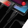Picture of AMORUS 1.2m 3-in-1 Lightning 8 Pin + Micro USB + Type-C Charge Cable - Black
