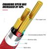 Picture of AMORUS 2A Aluminium Alloy Nylon Braided Type-C Charging Data Cable - Red