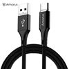 Picture of AMORUS 2A Aluminium Alloy Nylon Braided Type-C Charging Data Cable - Black